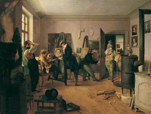 La chambre des écoliers - Josef Danhauser