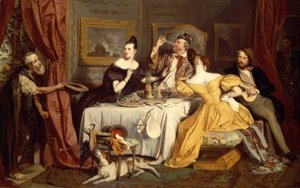 Le riche festin - Josef Danhauser