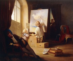 Le peintre endormi, 1841 - Josef Danhauser