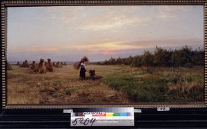 Moisson dans la lumière du soir - Josef Evstafievich Krachkovsky