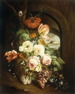 Nature morte avec des fleurs assorties - Josef Holstayn