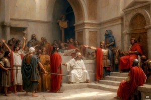 Jésus accusé et condamné par Pilate (01) - Josef Johann Michel