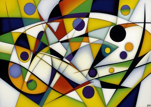 abstrait : sur fond blanc-cercles+balançoires 5