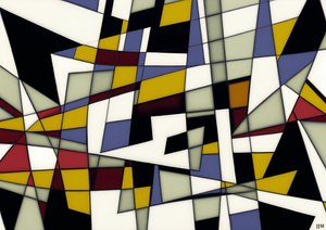 abstrait : sur blanc-triangles 3