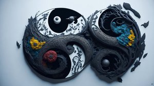 encaustique concept Feng Shui du YIN ET YANG _04