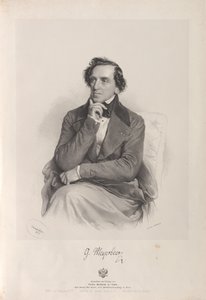 Portrait du compositeur Giacomo Meyerbeer 1791-1864, 1847 - Josef Kriehuber