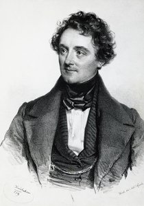 Portrait de Johann Nepomuk Eduard Ambrosius Nestroy (Vienne) - Josef Nikolaus Kriehuber