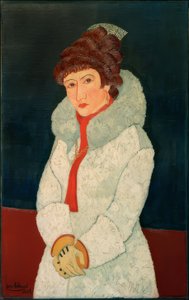 Femme en manteau de fourrure - Josef Scharl