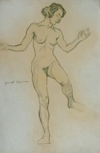 Étude de nu en pose de danse