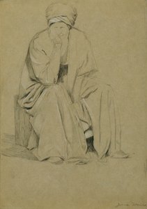 Homme assis avec turban