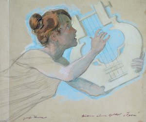 Étude pour le tableau : Fées - Josef Wawra