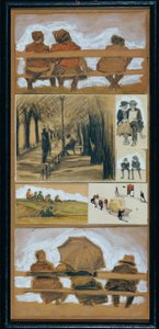 Études du parc (7 esquisses) - Josef Wawra
