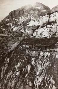 Album "Meine weltkriegs - Erinnerungen Front Sud-Ouest (Carinthie, Italie, Tyrol du Sud) 31/03/1915-12/11/1918 - Josef Zohles Wien": camp militaire en montagne