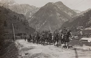 Album "Meine weltkriegs - Erinnerungen South-West Front (Carinthie, Italie, Tyrol du Sud) 31/03/1915-12/11/1918 - Josef Zohles Wien": soldats de la cavalerie - Josef Zohles