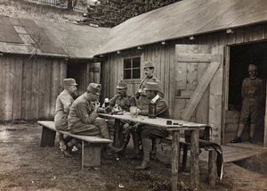Soldats pendant une pause