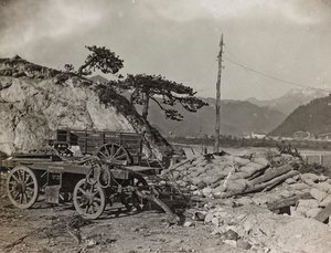 Char militaire sur le Tagliamento - Josef Zohles