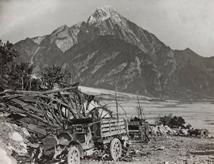 Album "Meine weltkriegs - Erinnerungen South-West Front (Carinthie, Italie, Tyrol du Sud) 31/03/1915-12/11/1918 - Josef Zohles Wien": sur la rivière Tagliamento - Josef Zohles