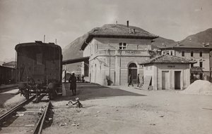 Album "Meine weltkriegs - Erinnerungen South-West Front (Carinthia, Italie, South Tyrol) 31/03/1915-12/11/1918 - Josef Zohles Wien": gare de Tolmezzo