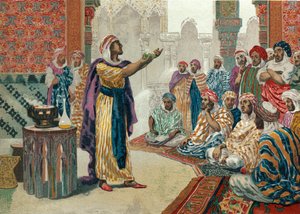 Jabir ibn Hayyan enseignant la chimie à Edesa - Josep or Jose Planella Coromina