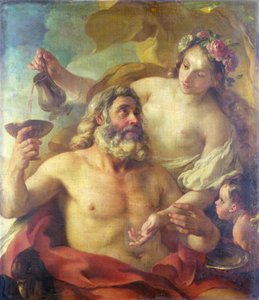 Jupiter, Hébé et Cupidon - Joseph-Marie the Elder Vien