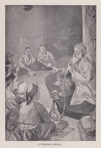 Une école turque (lithographie) - Joseph (after) Finnemore