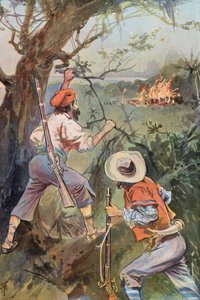 Robinson Crusoé : Les huttes en feu - Joseph (after) Finnemore