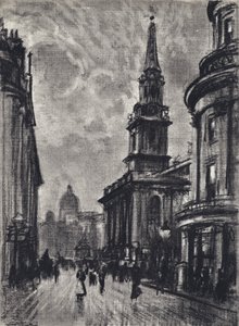 Rue Duncannon, depuis Charing Cross - Joseph (after) Pennell