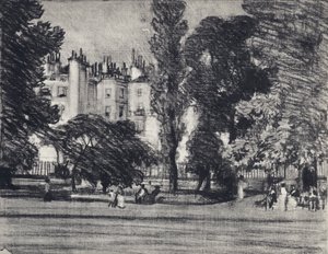 Park Lane, depuis le parc - Joseph (after) Pennell