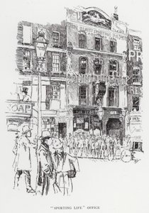 Bureau de "Sporting Life" (lithographie) - Joseph (after) Pennell
