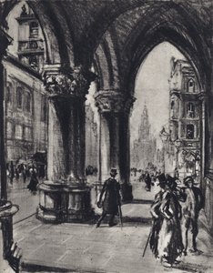Strand, depuis les Law Courts - Joseph (after) Pennell