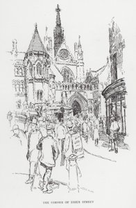 Le coin de Essex Street - Joseph (after) Pennell