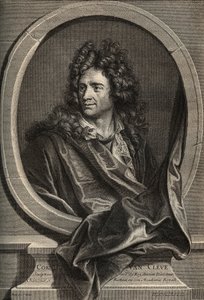 Portrait de Corneille Van Cleve sculpteur français (1645-1732) - gravure par Poilly d
