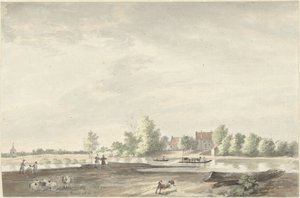 La maison du passeur sur la Lek près de Schoonhoven