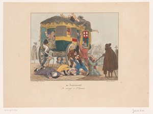 Omnibus avec passagers attaqué