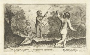 Enfants faisant voler un cerf-volant - Joseph Antoine Cochet
