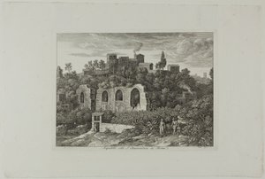 Aqueduc sous le monastère de Saint-Bonaventure à Rome, planche dix de Die Römische Ansichten