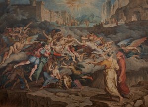 Dante et Virgile dans le deuxième cercle de l