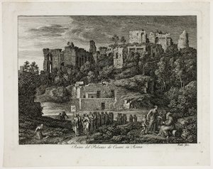 Ruines du palais des Césars à Rome, planche huit de Die Römische Ansichten - Joseph Anton Koch