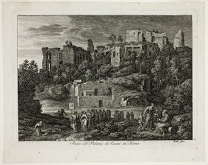 Ruines du palais des Césars à Rome, planche huit de Die Römische Ansichten - Joseph Anton Koch