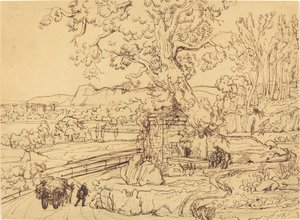La Campagne Romaine avec une Fontaine Ancienne - Joseph Anton Koch
