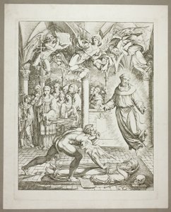 La lutte entre le diable et saint François d