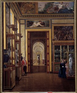 La salle des bijoux au Louvre et enfilade des salles Charles X - Joseph Auguste