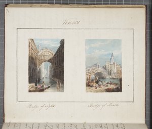 Venise, collé dans le Journal de Thomas Moody d