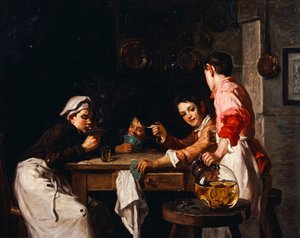 Les jeunes joueurs de cartes - Joseph Bail