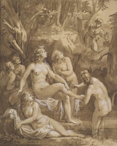 Diane et Actéon, fin 18e-début 19e siècle - Joseph Bergler