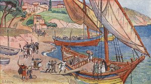 Sarrasins pillant sur les rives de la Méditerranée