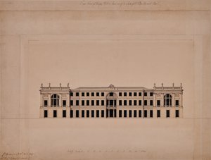 Façade est de Langley Hall dans le Kent