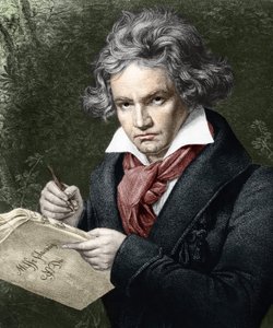 Ludwig van Beethoven (1770-1827), composant la Missa solemnis, d