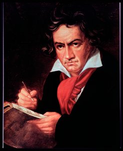 Portrait du compositeur allemand Ludwig van Beethoven écrivant Missa solemnis - Joseph Carl (after) Stieler