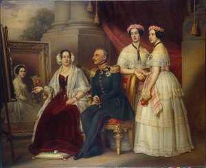 Portrait de famille de Joseph, duc de Saxe Altenbourg (1789-1868) - Joseph Carl Stieler